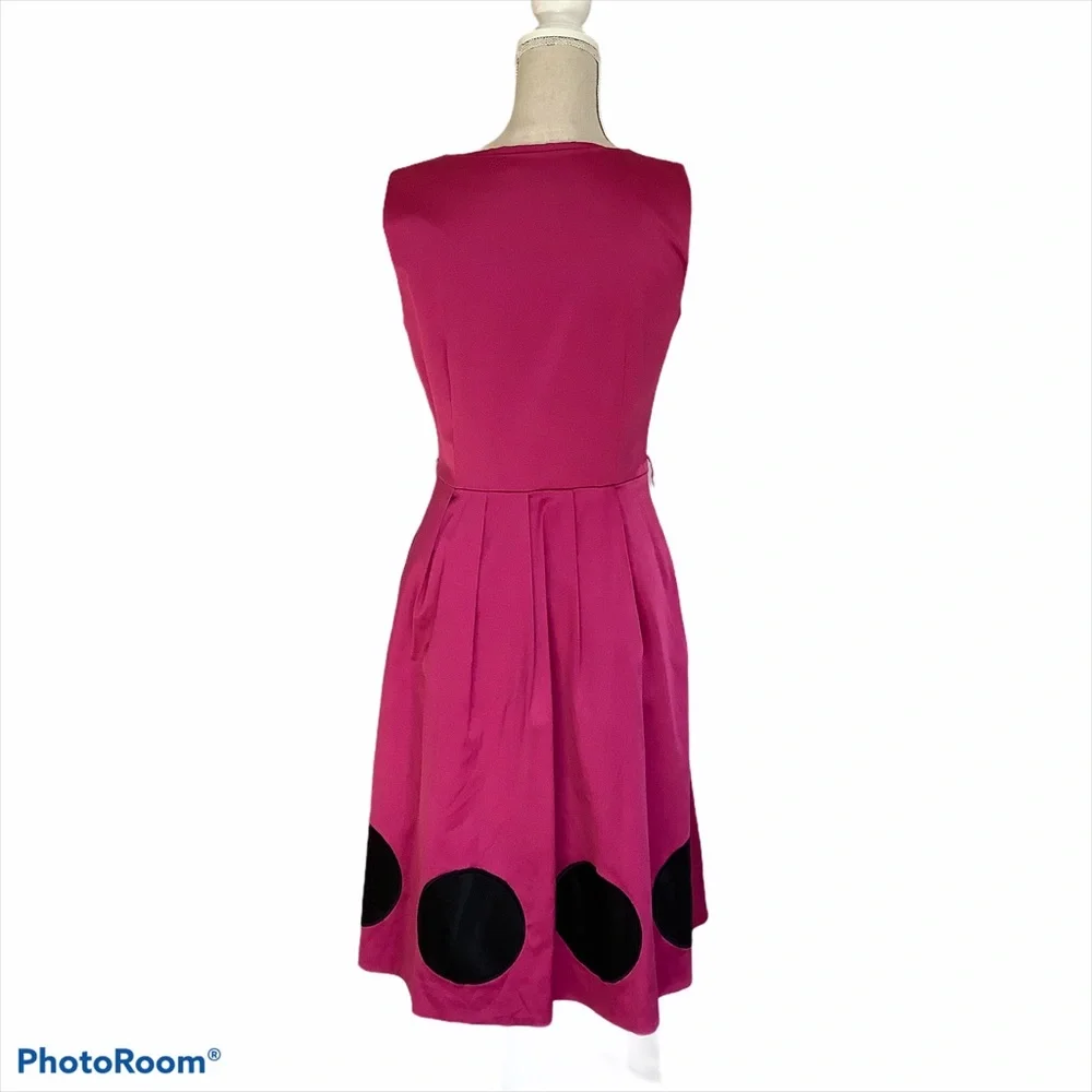 Oscar de la Renta Pink Lined Satin Dress - Picture 2 of 8